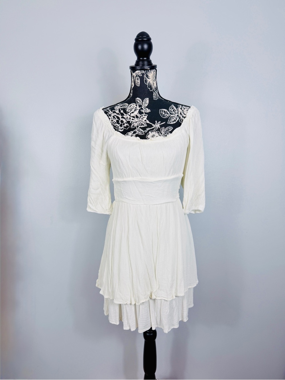 Altar'd State ivory white trinity double layered lightweight dress size large